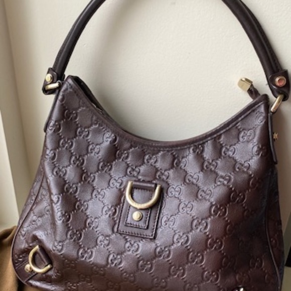 Gucci Handbags - Vintage Gucci Brown Calf Guccissima Abbey Bag